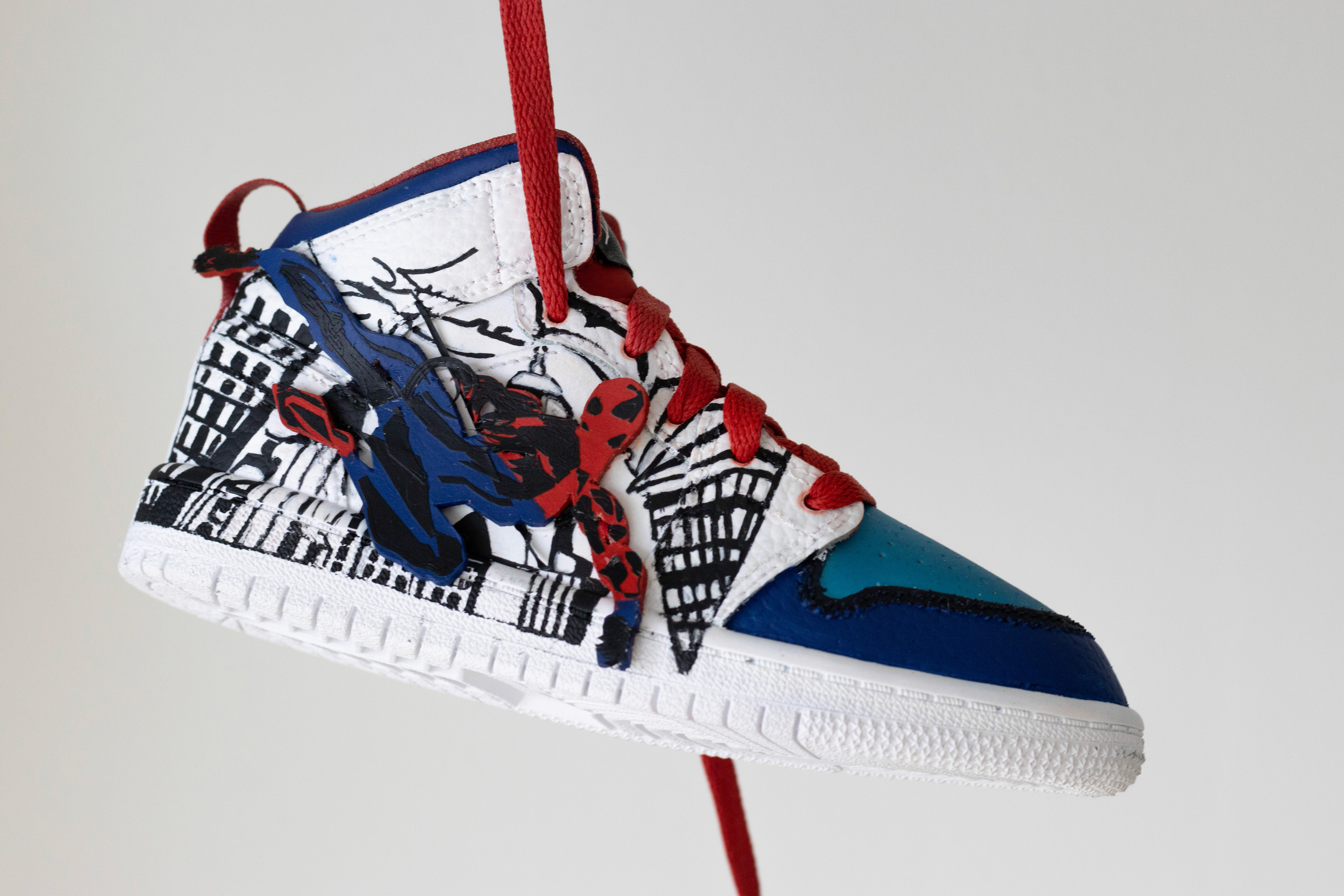 Shannon Crawfort nike airforce 1 Spider-man customized Sneakers